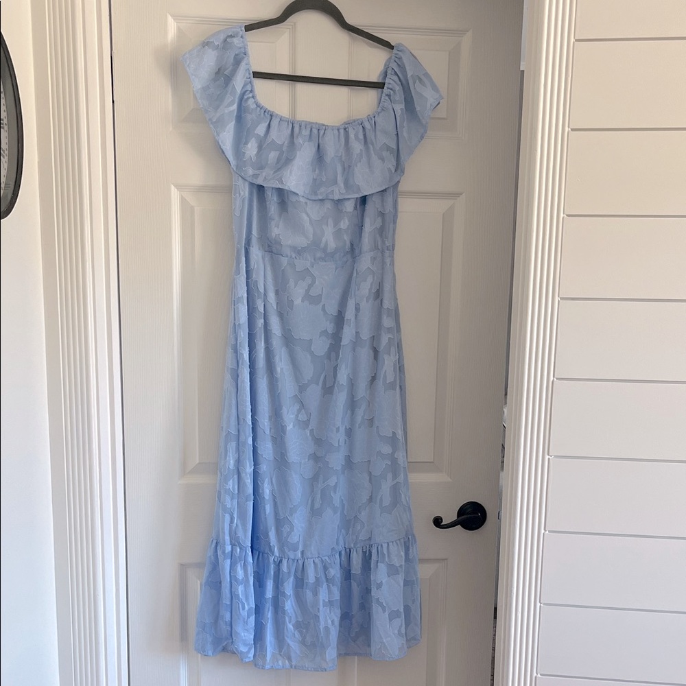Koko + Mason Light Blue Floral Maxi Dress NEW